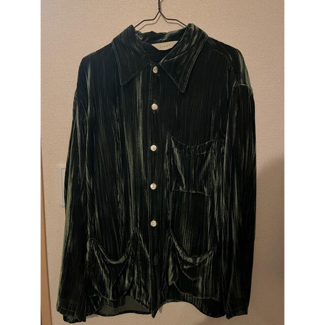 Jieda(ジエダ)のJieda WRINKLE VELVET OPEN COLLAR SHIRT メンズのトップス(シャツ)の商品写真