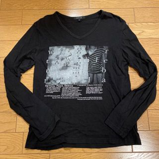 エムケーミッシェルクラン(MK MICHEL KLEIN)の【最終値下げ】MK MICHEL KLEIN Ｖネック ロングＴシャツ　ブラック(Tシャツ/カットソー(七分/長袖))