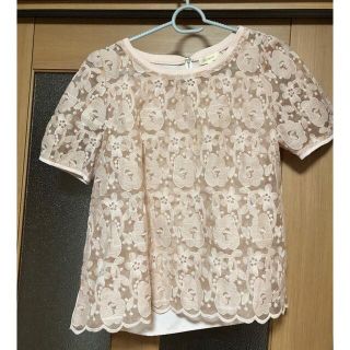 ハッシュアッシュ(HusHush)のトップス　レース　レディース　女性　ピンク　Tシャツ　ティーシャツ(Tシャツ(半袖/袖なし))