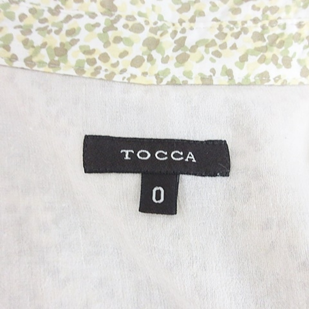 TOCCA(トッカ)のトッカ TOCCA ワンピース シャツワンピ ひざ丈 ホワイト グリーン 0 レディースのワンピース(ひざ丈ワンピース)の商品写真