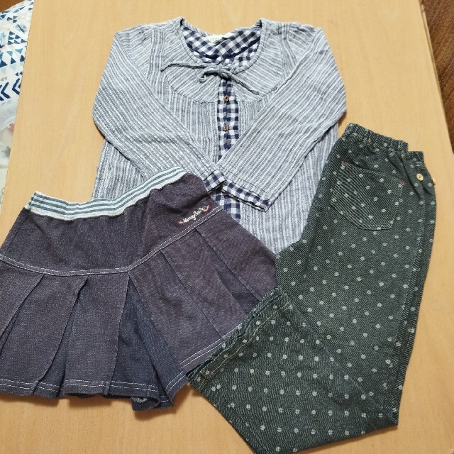 3can4on(サンカンシオン)の3can4on ブラウス＆パンツ3点セット120＆130 キッズ/ベビー/マタニティのキッズ服女の子用(90cm~)(パンツ/スパッツ)の商品写真