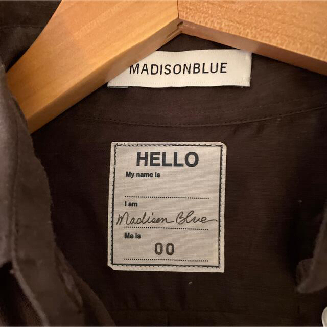 注目のブランド マディソンブルー L MADAME MADISONBLUEマディソンブルー SHIRT RAMIE リネン マダムシャツ 