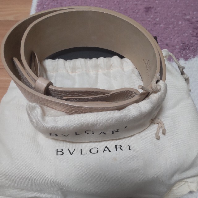 BVLGARI(ブルガリ)の【美品】BVLGARI♡オシャレオーバル太ベルト オフホワイト レディース レディースのファッション小物(ベルト)の商品写真