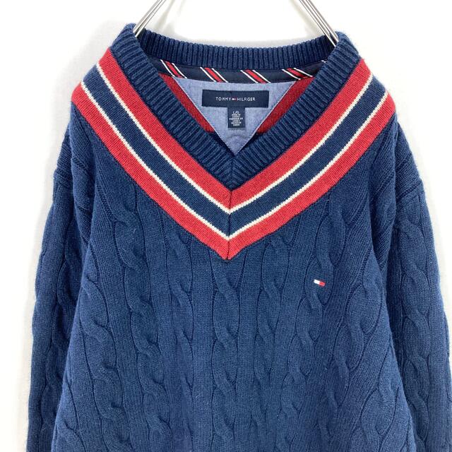 TOMMY HILFIGER(トミーヒルフィガー)のトミーヒルフィガー プルオーバー チルデン ケーブル ニット セーター メンズのトップス(ニット/セーター)の商品写真