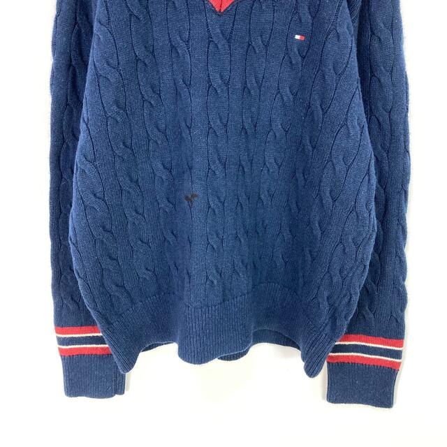 TOMMY HILFIGER(トミーヒルフィガー)のトミーヒルフィガー プルオーバー チルデン ケーブル ニット セーター メンズのトップス(ニット/セーター)の商品写真