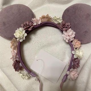 ディズニー　ヘアバンド　フリー　パープル　花冠　新品未使用(キャラクターグッズ)