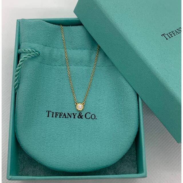 TIFFANY ティファニー、K18RG、バイザヤード、ダイヤモンドネックレス-