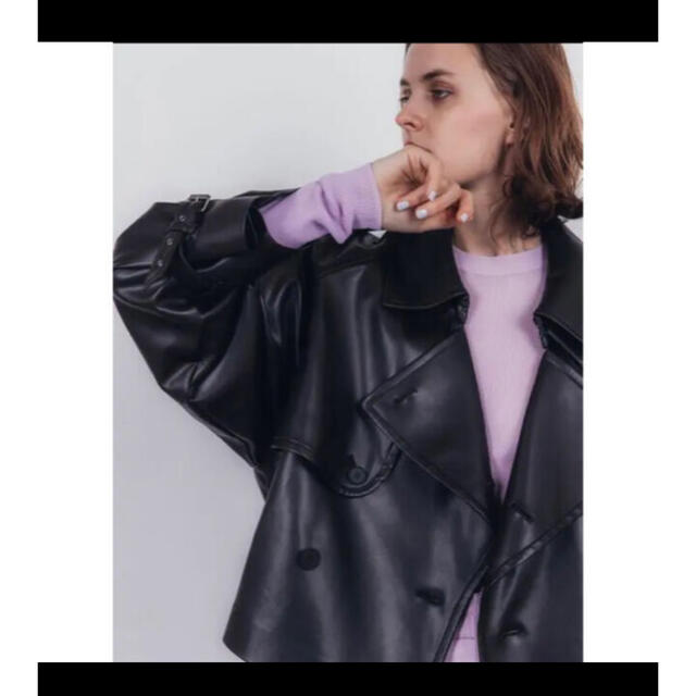 完売】Stunning lureスタニング*新品エコレザー・ショートトレンチ