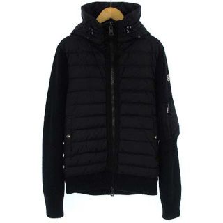 モンクレール(MONCLER)のモンクレール 20AW ニット ダウン ジャケット カーディガン 切替 黒 S(カーディガン)