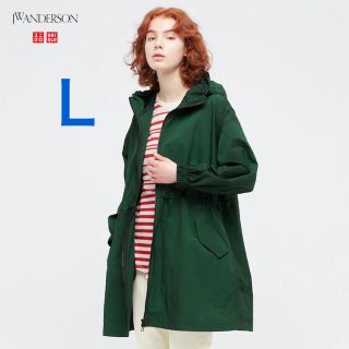 ユニクロ(UNIQLO)のユニクロ jw Anderson ロングパーカー L グリーン 新品(パーカー)