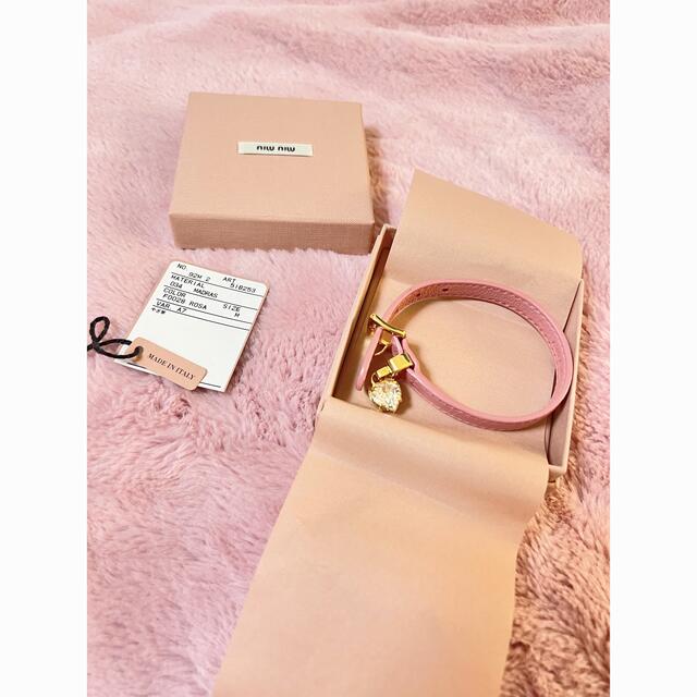 miumiu - 【新品】 MIUMIU クリスタル付 マドラスレザー ブレスレット ...