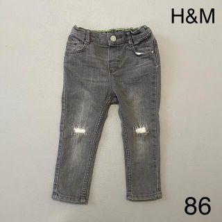 エイチアンドエム(H&M)のH&M デニムパンツ 12-18M 86 グレー(パンツ)