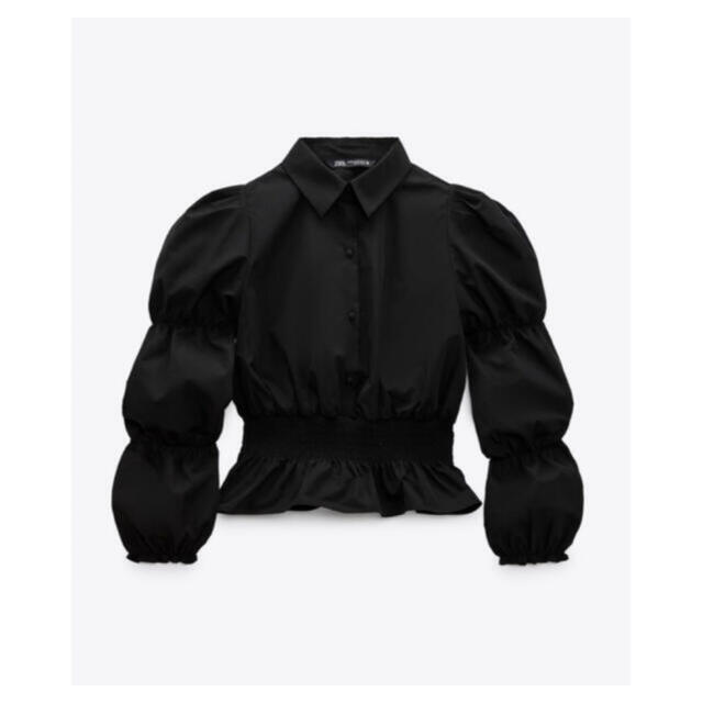 ZARA - ZARA ストレッチディテール ポプリントップス XLサイズの ZARA - ZARA ストレッチディテール ポプリントップス XLサイズの