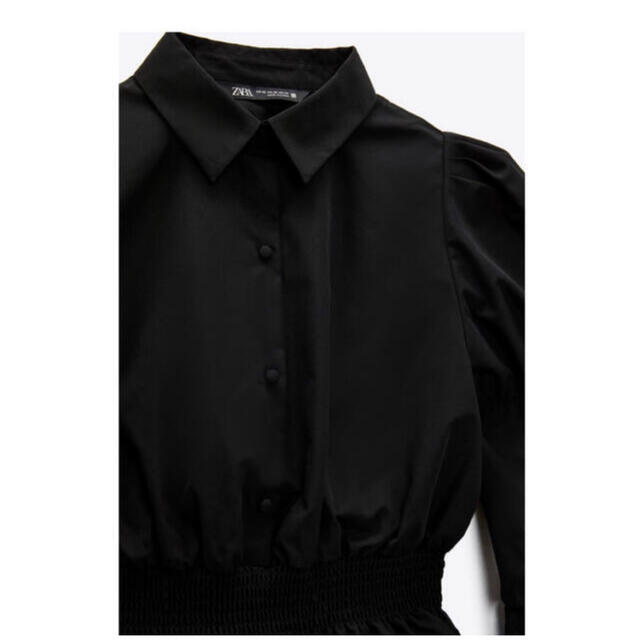 ZARA - ZARA ストレッチディテール ポプリントップス XLサイズの ZARA - ZARA ストレッチディテール ポプリントップス XLサイズの