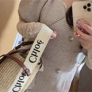 クロエ(Chloe)のWoodyスモールバスケット(ハンドバッグ)