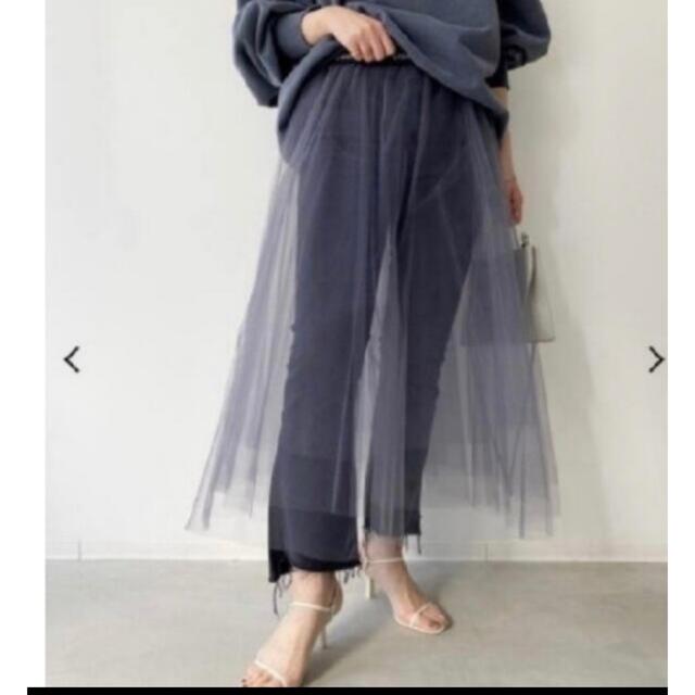 レディースL'Appartement Tulle Skirt チュールスカート グレーA