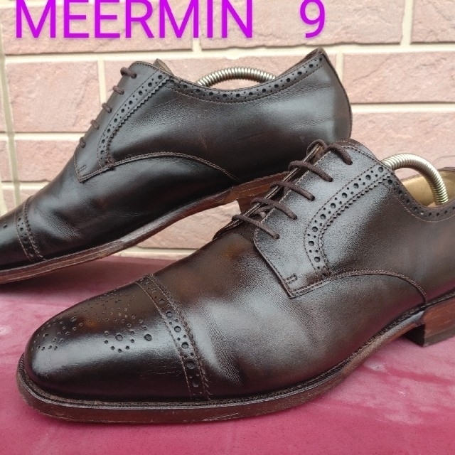 MEERMIN 9 セミブロ ドレスシューズ ダークブラウン 27cm