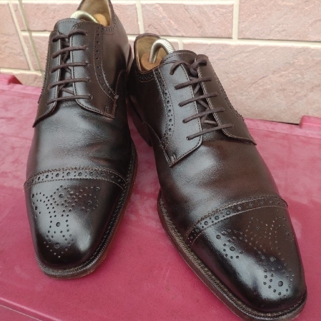 MEERMIN 9 セミブロ ドレスシューズ ダークブラウン 27cm