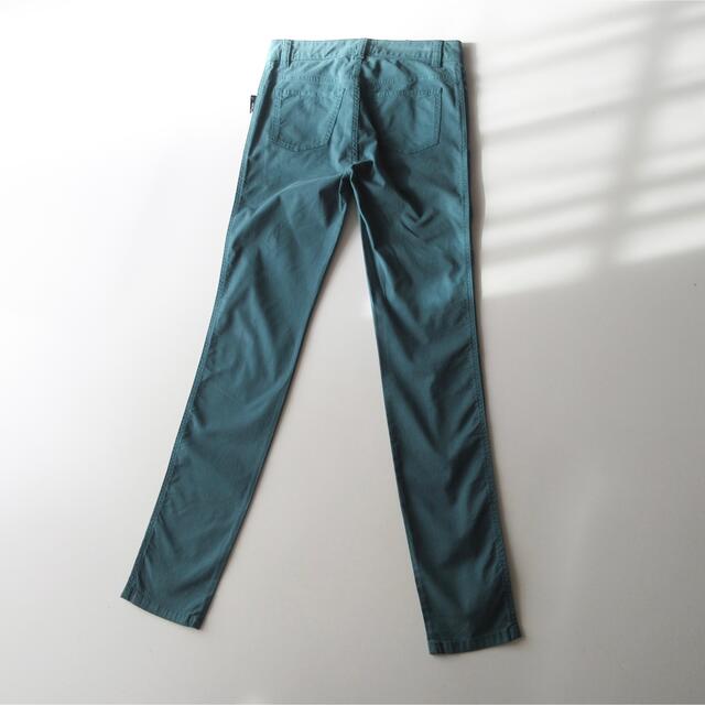 タグ付き未使用 アニエスベー オーバーダイストレッチパンツ ブルーグリーン 36