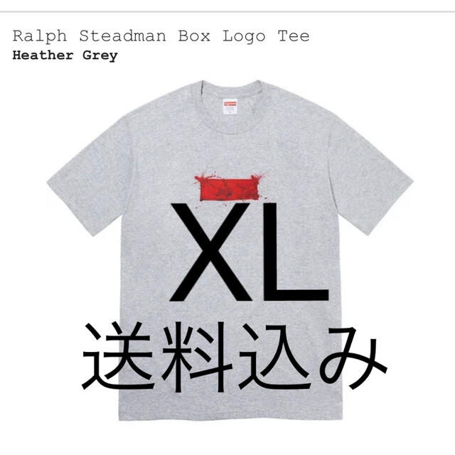 Supreme Ralph Steadman Box Logo Tee GreyTシャツ/カットソー(半袖/袖なし)