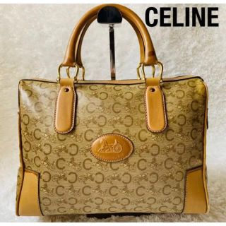 CELINE イタリア製 トリオンフ オールレザーハンドバッグ シボ革