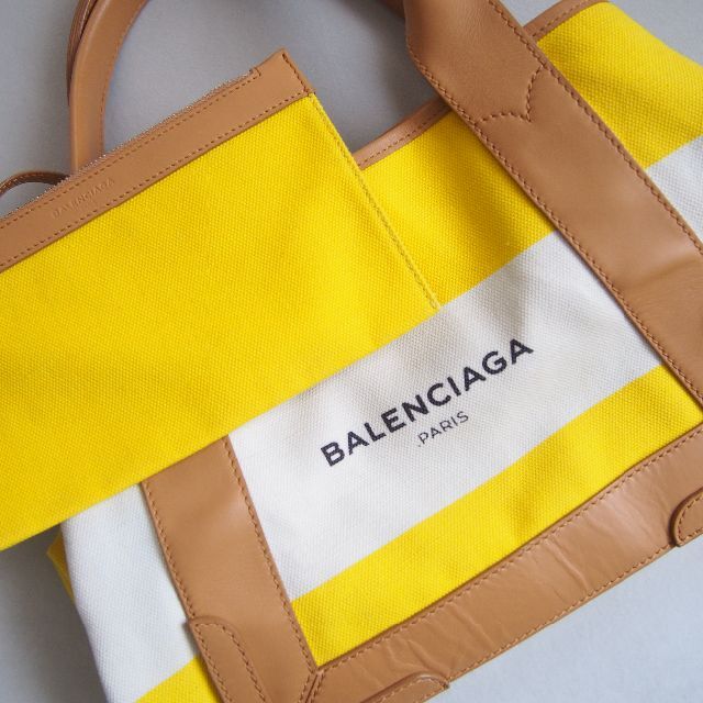 BALENCIAGA ネイビーカバスS キャンバストートバッグ バレンシアガ