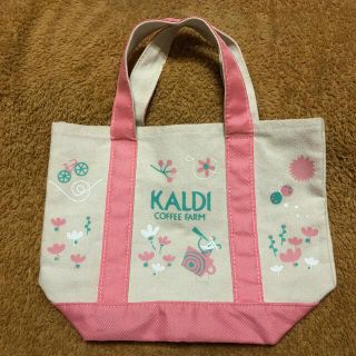 カルディ(KALDI)のカルディ　トートバッグ　ピンク(トートバッグ)