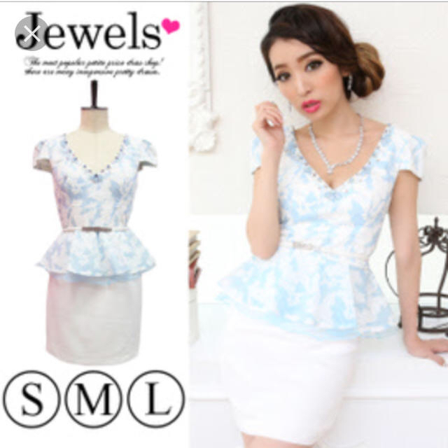 年始セール.jewels♡ペプラムドレス レディースのフォーマル/ドレス(ナイトドレス)の商品写真