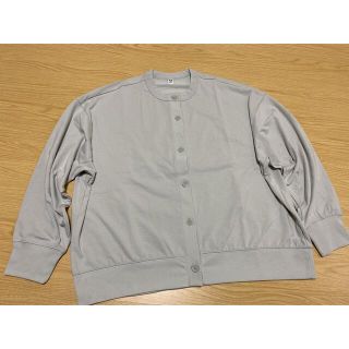 ユニクロ(UNIQLO)のuvカットリラックスカーディガン ライトグリーン XXL(カーディガン)