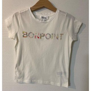 ボンポワン(Bonpoint)の【新品】BONPOINTボンポワン　アップリケロゴ　Tシャツ　4A(Tシャツ/カットソー)