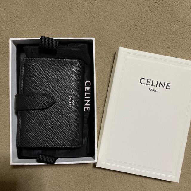 celine(セリーヌ)のCELINE ファインストラップウォレット ブラック 三つ折り財布 メンズのファッション小物(折り財布)の商品写真