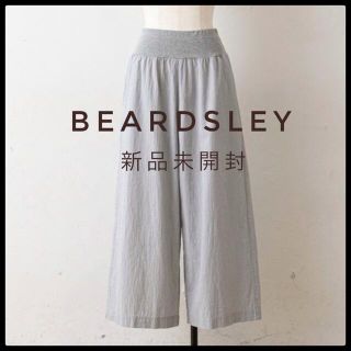 ビアズリー(BEARDSLEY)の【新品タグ付き】ビアズリー　ワイドパンツ　グレー　ストライプ(カジュアルパンツ)