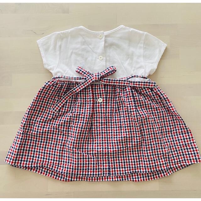 familiar(ファミリア)の美品　ファミリア ワンピース 80 キッズ/ベビー/マタニティのベビー服(~85cm)(ワンピース)の商品写真