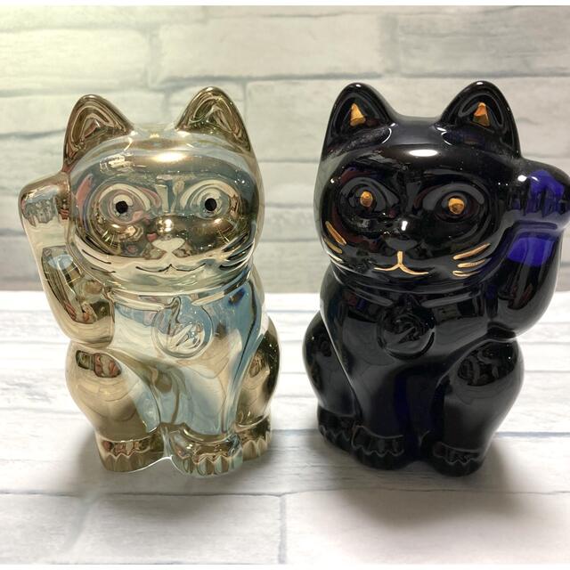 Baccarat バカラ 招き猫 2個セット インテリア小物 Baccarat バカラ 招き猫 2個セット インテリア小物