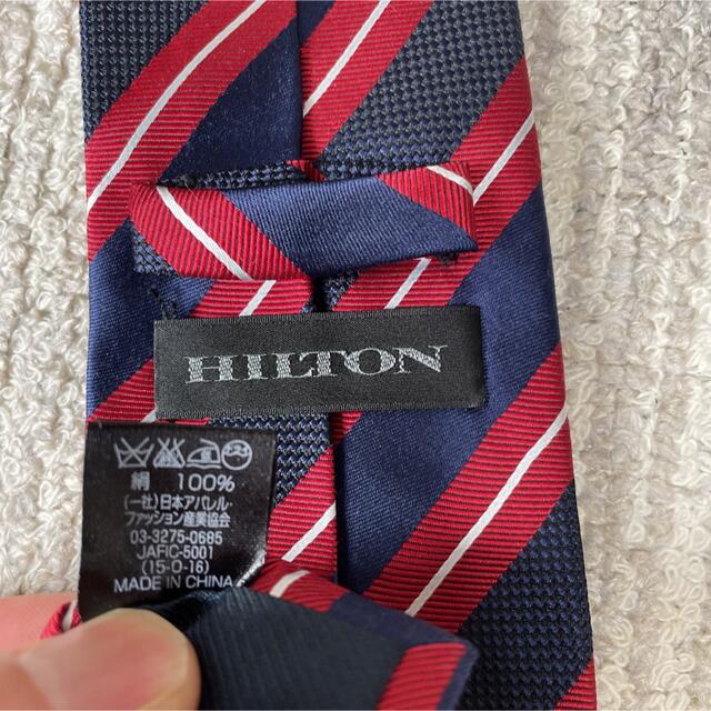 HILTON TIME(ヒルトンタイム)のヒルトン ネクタイ 綿100 日本製 美品 HILTON 青山  メンズのファッション小物(ネクタイ)の商品写真