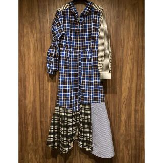 エンフォルド enfold チェックシャツドレス