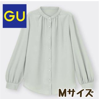 ジーユー(GU)のパールボタンブラウス(長袖) GU 売り切れ商品 新品未使用(シャツ/ブラウス(長袖/七分))