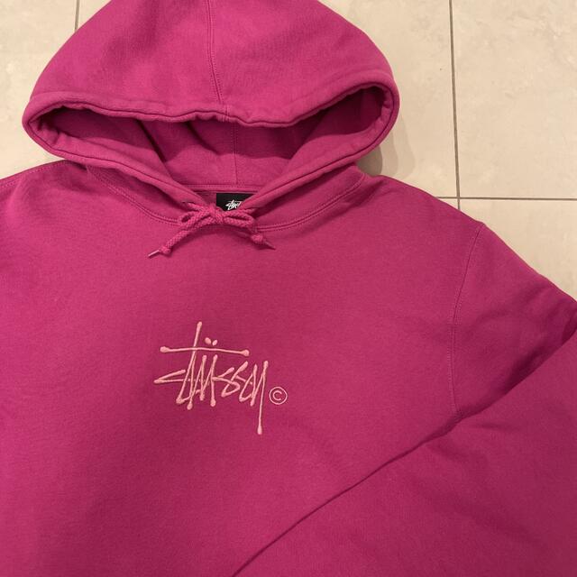 28 割引 公式の Stussy Stussy ロゴ刺繍 パーカー ピンク パープル パーカー メンズ Sofia Com Bo