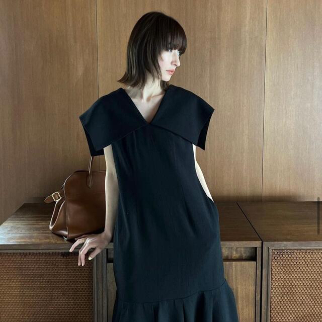 CLANE Big collar One Piece ブラック 1