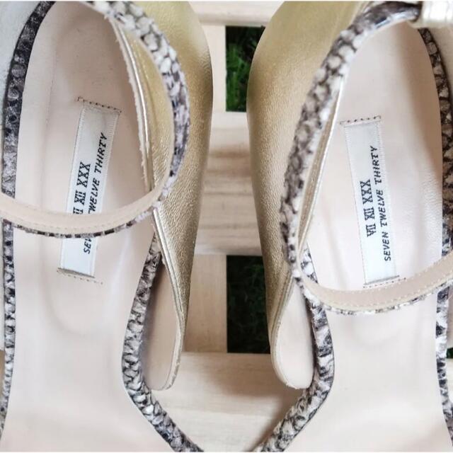 VII XII XXX(セヴントゥエルヴサーティ)のパイソンデザインサンダル　#ZARA #DAIANA #RANDA #asos レディースの靴/シューズ(サンダル)の商品写真