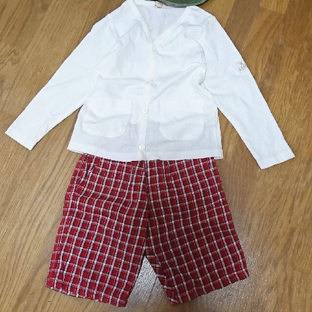 BREEZE(ブリーズ)の未着用 HusHusH チェック ハーフパンツ  110 キッズ/ベビー/マタニティのキッズ服男の子用(90cm~)(パンツ/スパッツ)の商品写真