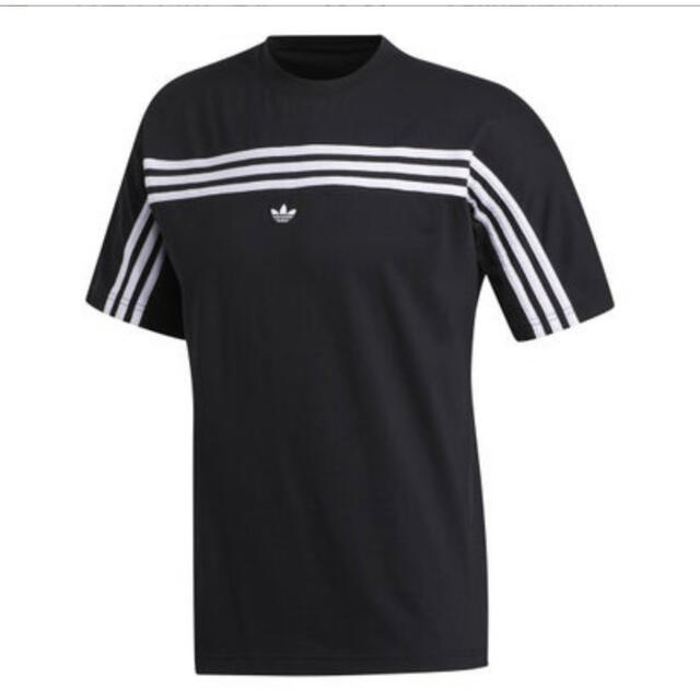 adidas(アディダス)のアディダス adidas 3ストライプ 半袖Tシャツ ブラック L メンズのトップス(Tシャツ/カットソー(半袖/袖なし))の商品写真