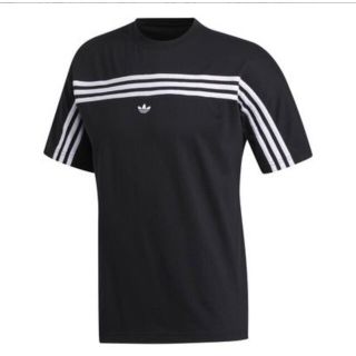 アディダス(adidas)のアディダス adidas 3ストライプ 半袖Tシャツ ブラック L(Tシャツ/カットソー(半袖/袖なし))