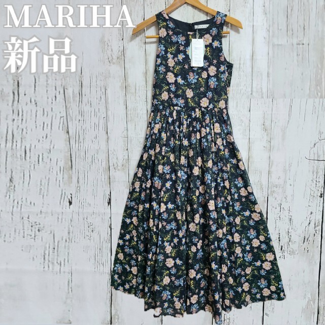 新品]MARIHA(マリハ) 春夏の花柄 ノースリーブ ワンピース ドレス M レビュー高評価の商品！ 72.0%OFF 