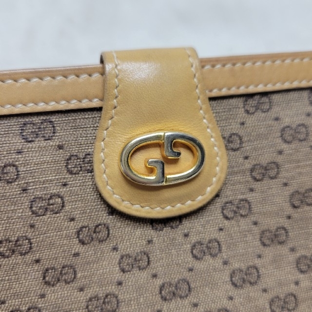 稀少 GUCCI オールドグッチ 長財布 マイクロG GGロゴ クレスト PVC