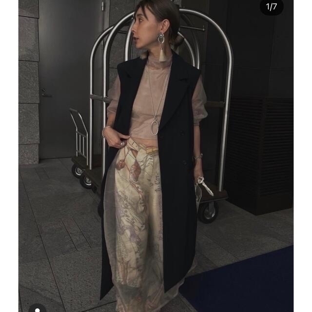 Ameri VINTAGE - LONG VEST SET SHEER DRESS の通販 by kira's shop