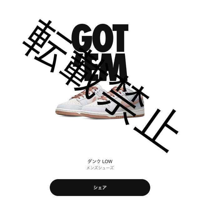 NIKE - Nike Dunk Low Fossil Roseナイキ ダンク ロー の通販 by 