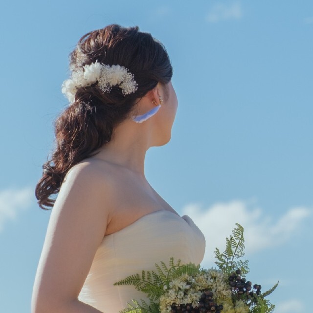 結婚式　ヘアアクセサリー ハンドメイドのウェディング(ヘッドドレス/ドレス)の商品写真