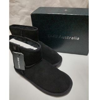 エミュー(EMU)のEMU Australia ムートンブーツ キッズ 黒 22cm(ブーツ)