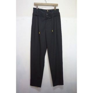 サンローラン(Saint Laurent)の17SS サンローラン ダブル ウエスト スラックス ヴァカレロ期 黒324M▲(スラックス)